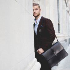 TWIN-COMPARTMENT 16″ BRIEFCASE IN BLACK