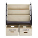 Sling Bookshelf with Storage Bins