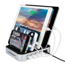 Universal Desktop Quad Charger [6.8A] 4 Port Charging Dock - Perfect for Tablets and Phones