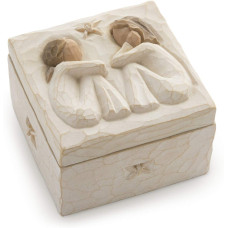 Friendship, sculpted hand-painted keepsake box.
