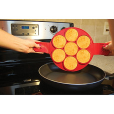 Flippin' Fantastic™ Nonstick Pancake Ring in Red