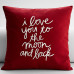 Love You to the Moon and Back Throw Pillow Love You to the Moon and Back Throw Pillow