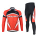 ARSUXEO Men Sports Cycling Clothes Bike Bicycle Suits Jersey Long Sleeve Clothing